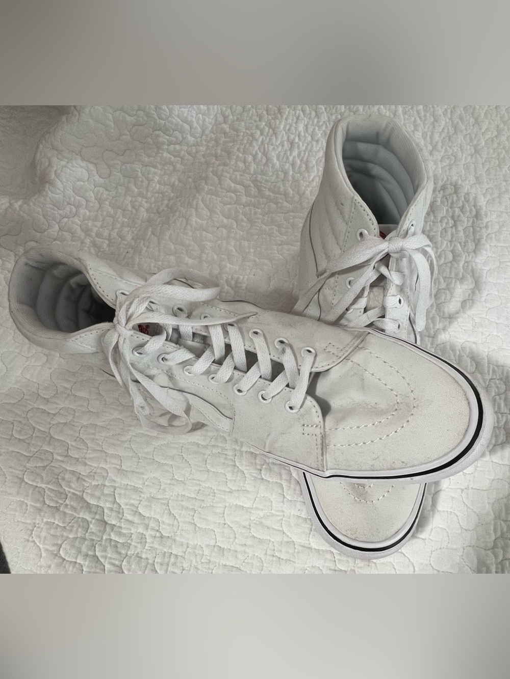 Men's VANS White High-Top Skate Sneakers